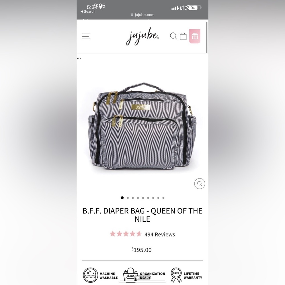 Jujube diaper bag